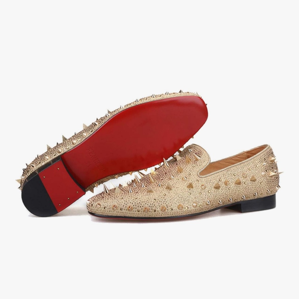 Ferucci Men’s Gold Studded Loafers